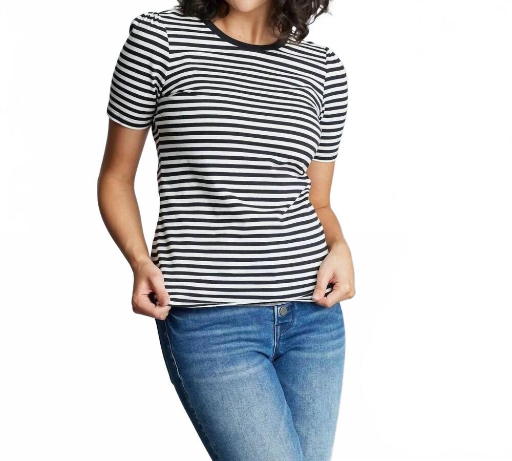 NEW DOWNEAST ollie tee in black stripe